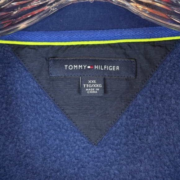 Vintage Tommy Hilfiger Anorak Pullover Sweatshirt, Kangaroo Pocket, Size XXL - Picture 7 of 9